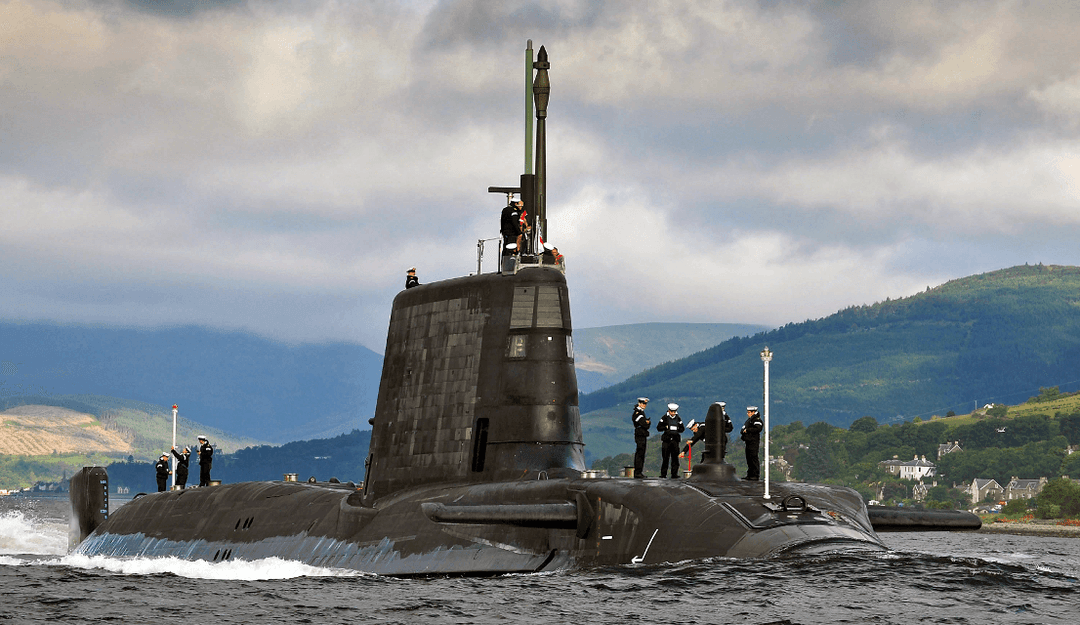 Submarine on the surface with people on it Submarine on the surface with people on it